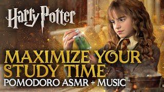3h STUDY SESSION: WIZARDING RADIO + ASMR  Harry Potter Pomodoro Timer Hogwarts ASMR Sounds