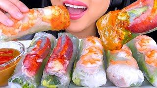 ASMR SPRING ROLL COMPILATION (LOBSTER CLAW, SHRIMP & PORK) ASMR Phan