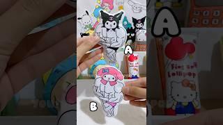 Are you team kuromi or my melody??? #shorts #papercraft #sanrio #kuromi #mymelody