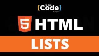 HTML Lists Tutorial | HTML List Tag With Example | HTML Tutorial for Beginners | Simplicode