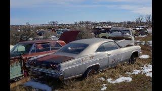 Salvage yard in Idaho with 8000 old cars