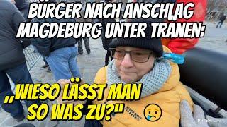 Bürger nach Anschlag Weihnachtsmarkt MAGDEBURG "Sie zertrümmern uns!" AfD Kundgebung Alice Weidel