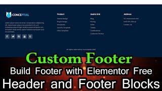 How to Build a Custom Footer with Elementor Free