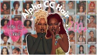 200+ Alpha CC Hairs + CC Links || The Sims 4 CC