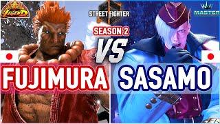 SF6  Fujimura (Akuma) vs Sasamo (Ed)  SF6 High Level Gameplay