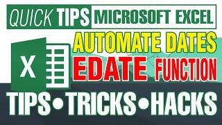 Excel Tips: Automate Dates in Excel with the EDATE Function - 𝐒𝐭𝐫𝐞𝐚𝐦𝐥𝐢𝐧𝐢𝐧𝐠 𝐒𝐜𝐡𝐞𝐝𝐮𝐥𝐢𝐧𝐠