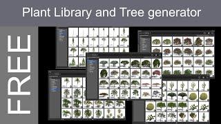 Free Plant Library and Free Tree Generator for all 3D Programs Unreal, Blender, Unity, Maya, 3dsMax