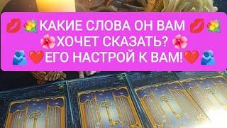 КАКИЕ СЛОВА ОН ВАМ ХОЧЕТ СКАЗАТЬ? ЕГО НАСТРОЙ К ВАМ!