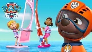 Pups Save the Surfers from a huge wind storm! - PAW Patrol Episode - Cartoons for Kids Compilation