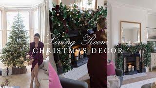 LIVING ROOM CHRISTMAS DECOR 2021 - TREE & GARLAND| Laura Melhuish-Sprague