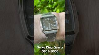 Seiko King Quartz 5855-5000 with brown paper dial… #vintageseikonl #watch #seiko