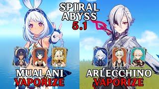 Mualani and Arlecchino Vaporize Teams | 5.1 Spiral Abyss Floor 12