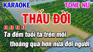 Karaoke Thấu Đời Tone Nữ Nhạc Sống Dễ Hát | Karaoke Phi Long