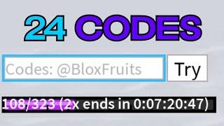 ALL 24 CODES AND 2X EXP IN ROBLOX BLOXFRUITS | FEB 2024