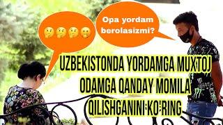 Uzbekistonda yordamga muxtoj odamga qanday momila qilishganini ko’ring! (Ijtimoiy tajriba)