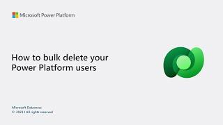 How to bulk delete your Power Platform users