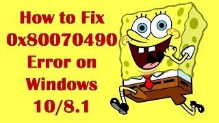 How to Fix 0x80070490 Error on Windows 10/8.1 - How to Fix Error Code 0x80070490 in Windows 10/8.1