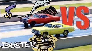 1969 Plymouth Road Runner vs 1971 Plymouth Duster | Factory Stock Drag Race