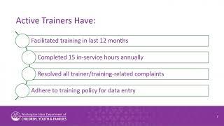 State-Approved Trainer Renewal Process