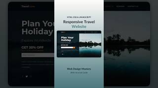 Travel Website Using HTML CSS And JavaScript  #coding #webdevelop #webdesign #htmlcsstutorial