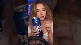 Swedish Girl tries out American Bud Light Beer 