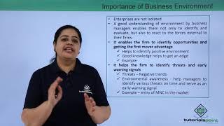 Class 12th – Importance of Business Environment | Business Studies | Tutorials Point