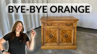 Dated Orange to Modern Marvel: Bernhardt Cabinet Makeover