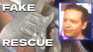 So fake it’s embarrassing - Exposing 'Fender stratocaster rescue restoration abandoned old guitar'