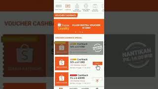 Cara Klaim Voucher Cashback Shopee #shorts