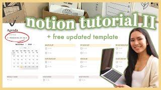 notion tutorial step-by-step  answering your Qs! (agenda, toggles, habit tracker, links)