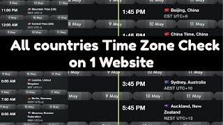 All countries Time and Time Zone Check On One Website | All Countries Time Zone List Check