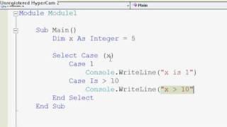 Visual Basic Tutorials P9 - Case Statement