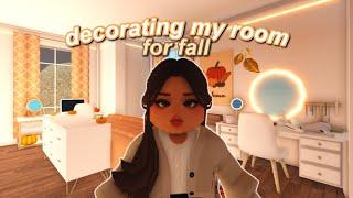 decorating my room for fall  |roblox Bloxburg