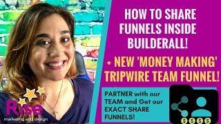 How to 'SHARE FUNNELS' inside BUILDERALL + NEW 'Tripwire' TEAM RISE SHARE FUNNEL!