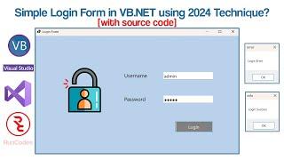 How to Create a Simple Login Form in VB.NET using Visual Studio 2022? [With Source Code]