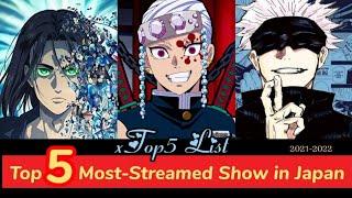 Top 5 Most-Streamed Show in Japan | Anime Series List | @xtop5list529