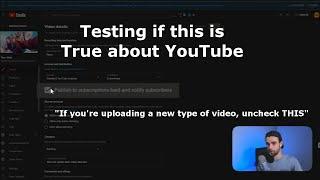 Testing if this is True about YouTube