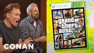 Conan O'Brien Reviews "Grand Theft Auto V" | Clueless Gamer | CONAN on TBS