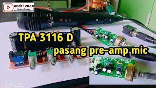 Cara memasang mic pada power amplifier tpa 3116 power class d