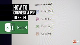 How to convert a PDF to Excel