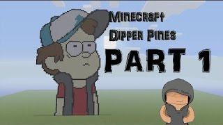 Minecraft Dipper Pines Pixel Art Tutorial Part 1 (Gravity Falls)