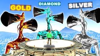 UPGRADED SIREN HEAD ARMY Invades The CITY (Diamond, Gold and Silver!?) - GTA 5 Mods Funny Gameplay