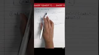 (cot25°-1)(cot24°-1).........(cot20°-1) #trigonometrymaths