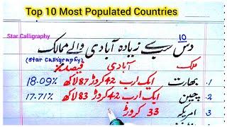 Top Ten most Populated Countries in World | Population of USA China India Mexico Brazil Indonesia GK