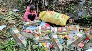 Poor girl picks up scrap: girl picks up huge amount of money at abandoned landfill