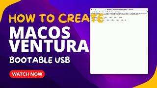 How to Create a macOS Ventura Bootable USB