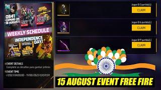 15 August Event Free Fire | Independence Day Event Free Fire | Free Bundle & Gun Skin Free Fire