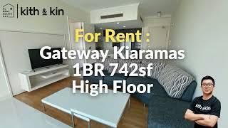 Gateway Kiaramas Fully Furnished | Mont Kiara | 1R 1B 742sf | High Floor  | FOR RENT