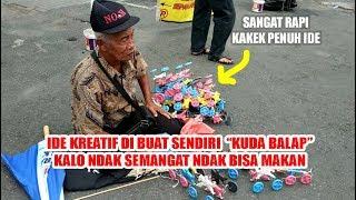 KAKEK INI MEMBUAT KARYA IDE KREATIF BIKINAN SENDIRI!!! PENGUSAHA JALANAN SEMANGAT SUPAYA BISA MAKAN