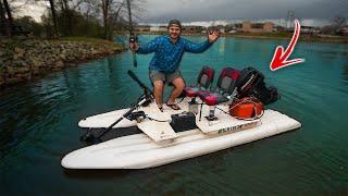 My FIRST TIME Fishing Off The CRAIGCAT!! (mini catamaran boat)